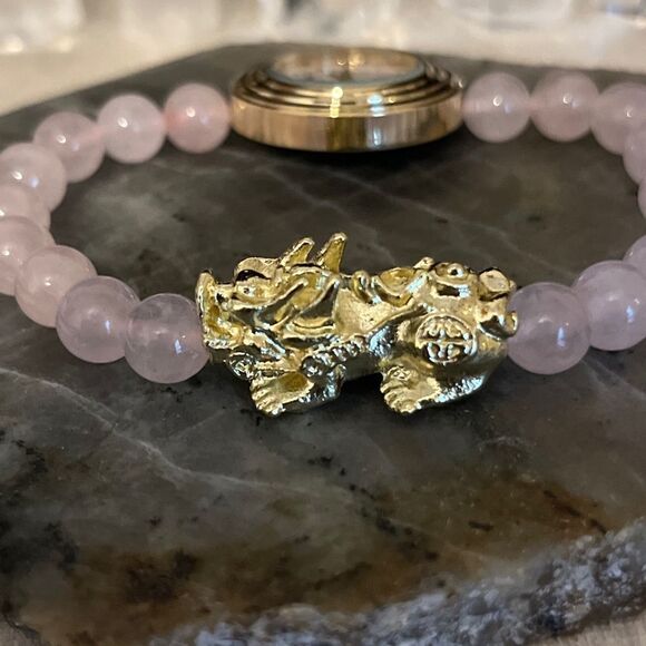 Luxury Galilea Rose Quartz Crystal Wristwatch Bracelet - Picture 11 of 13